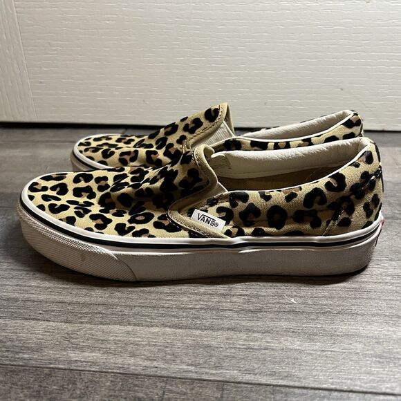 Vans Classic Slip On Cheetah Print Canvas Skate Shoes Women's Size 6.5 Men's 5 - Picture 4 of 9